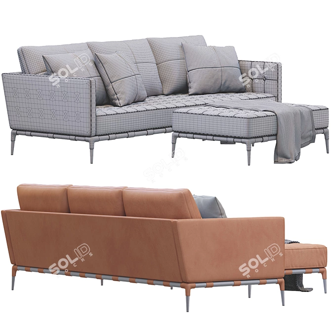 Cassina Privé: Luxurious Sofa 3D model image 8