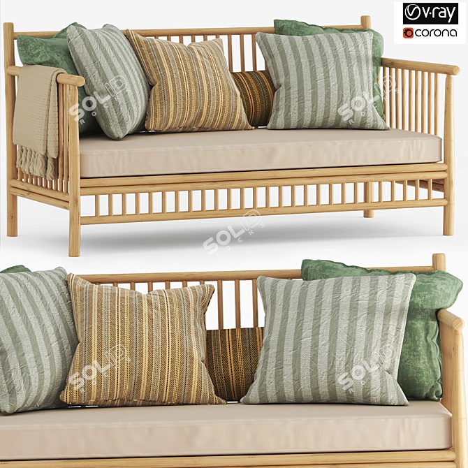 Bamboo Loungeset: Exotan 2015 3D model image 1