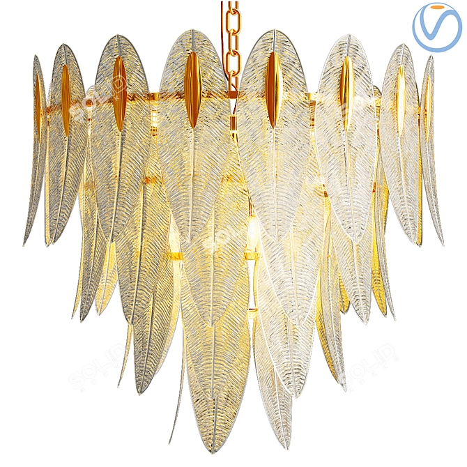 Elegant NIBA Chandelier: 9 Lamp Design 3D model image 1