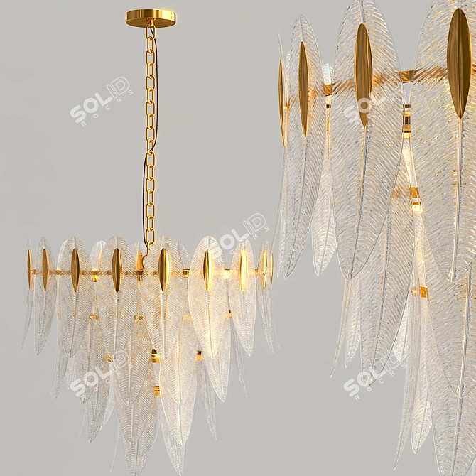 Elegant NIBA Chandelier: 9 Lamp Design 3D model image 2