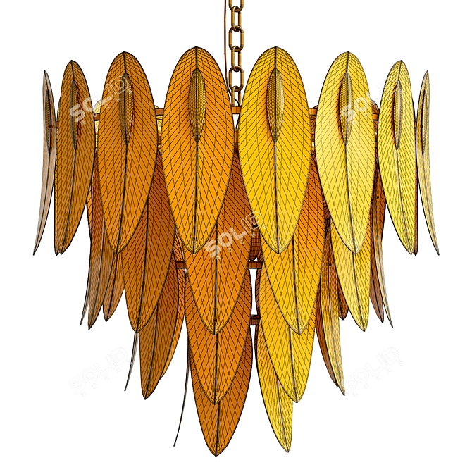 Elegant NIBA Chandelier: 9 Lamp Design 3D model image 3