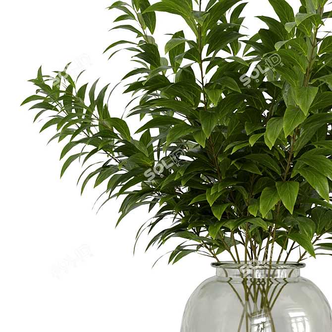 Elegant Olive Stem Bouquet 3D model image 3