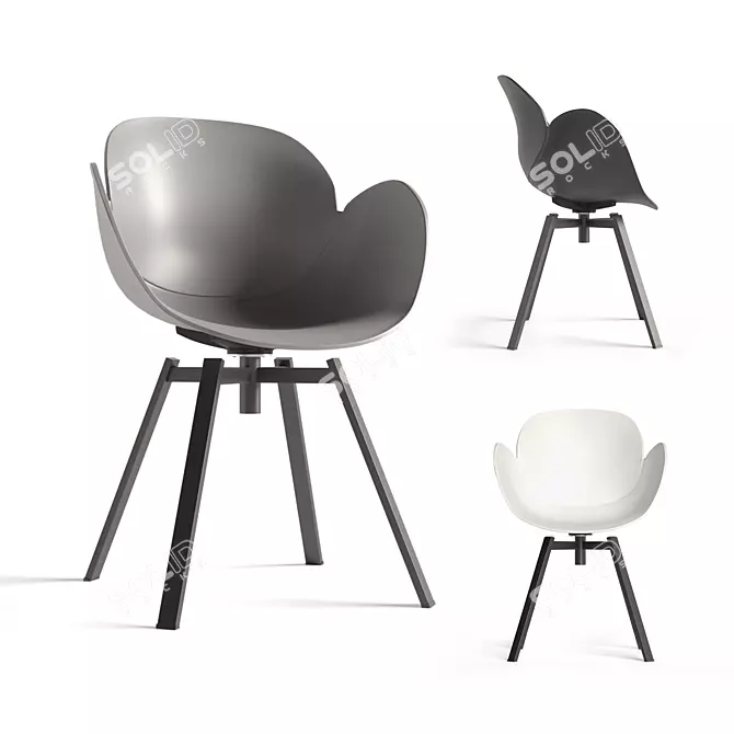 Stylish Rezeda Armchair: Comfort Meets Elegance 3D model image 1
