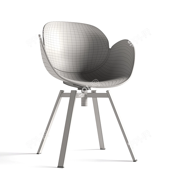 Stylish Rezeda Armchair: Comfort Meets Elegance 3D model image 5