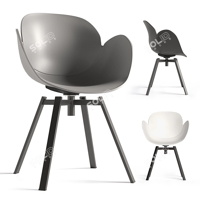 Stylish Rezeda Armchair: Comfort Meets Elegance 3D model image 7
