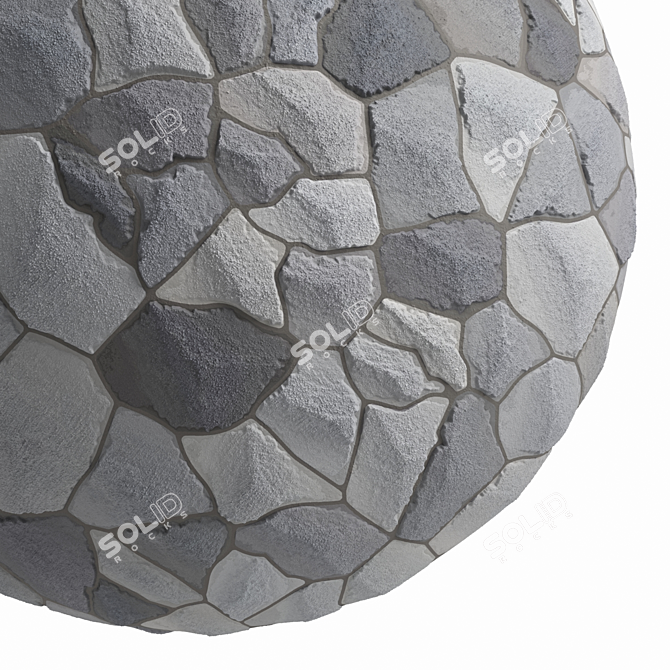 Wild Stone Wall Decor - 4k PBR 3D model image 4