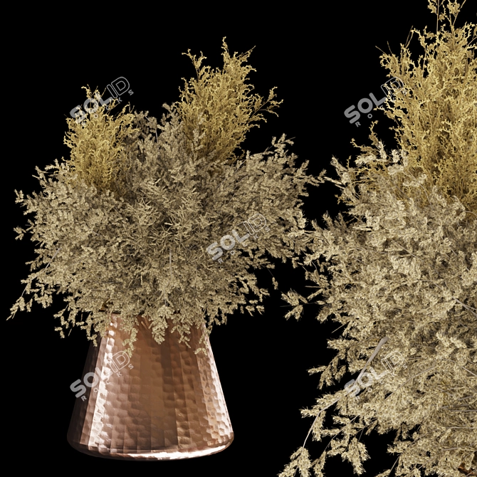 Eternal Blossom Collection: Dried Flower Bouquet 3D model image 4