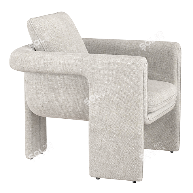 Elegant florica armchair 3D model image 3