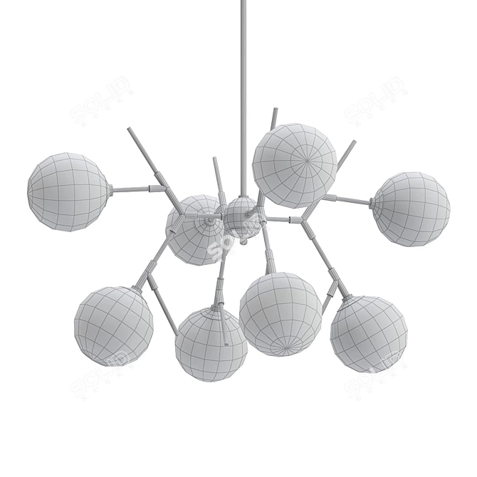 Elegant Polares Chandelier 3D model image 2