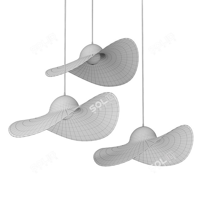 Sleek Hat Lamp for Chic Style 3D model image 3