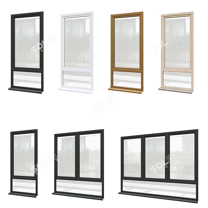 Optimized Exterior Windows V.02 3D model image 1