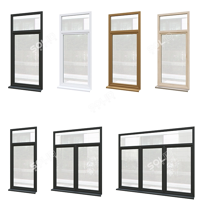 Optimized Exterior Windows v.03 3D model image 1