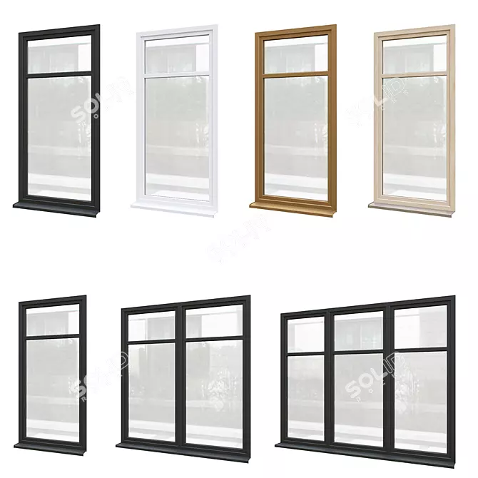 Title: Optimized Exterior Windows v.04 3D model image 1