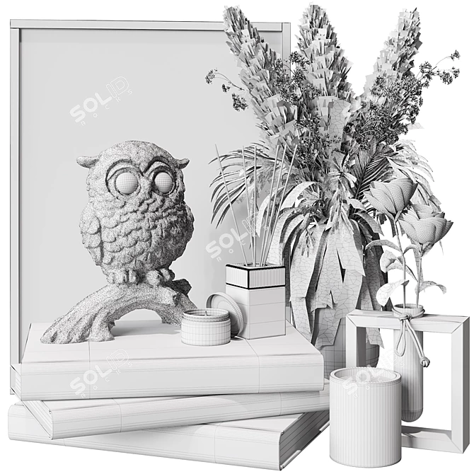 Elegant 20-Piece Decor Set 3D model image 4