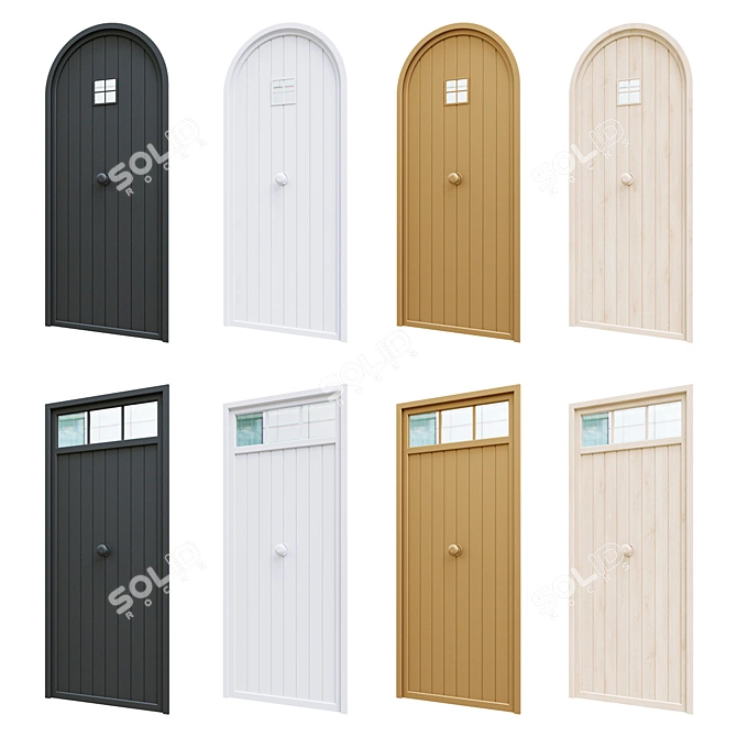 Optimized Exterior Doors v.03 3D model image 7