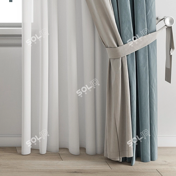 Premium Curtain Model - 3ds Max & Obj 3D model image 3