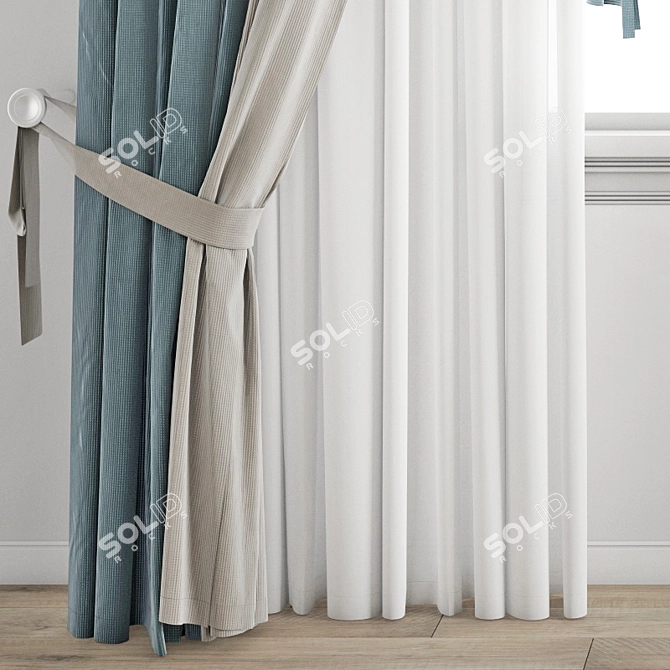 Premium Curtain Model - 3ds Max & Obj 3D model image 7