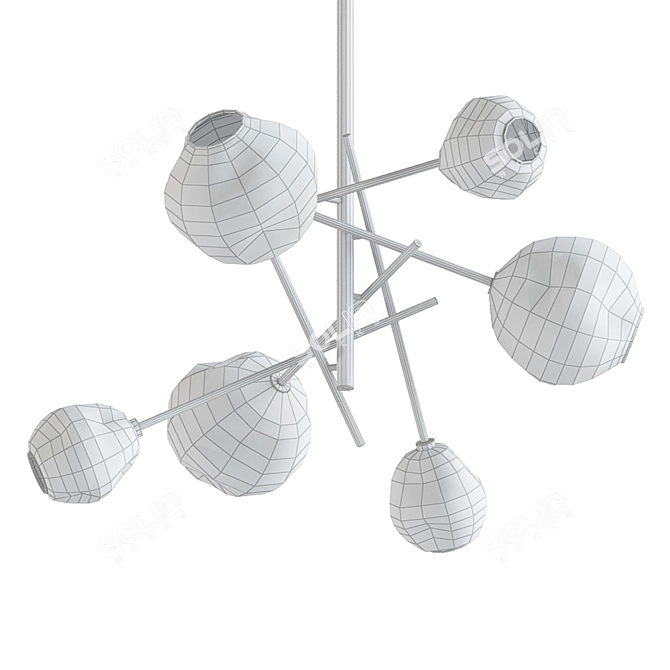 Elegant Molten Chandelier 3D model image 2