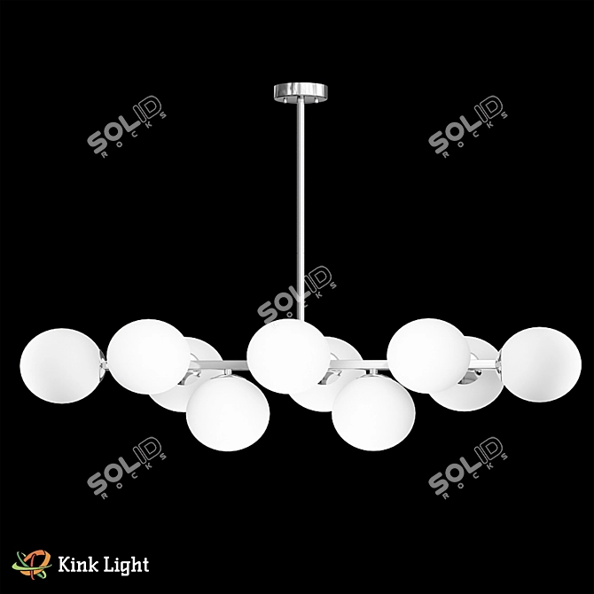 Scandinavian Chandelier - Sida Chrome 3D model image 1