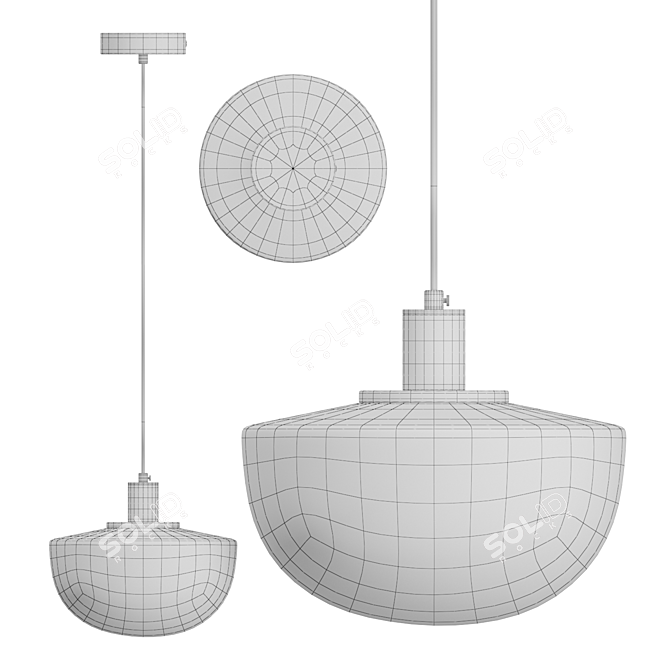 Inda LED Pendant Lamp - Stylish and Versatile 3D model image 4