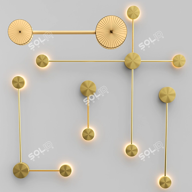 Satellite Wall Lamp - Elegant Illumination Solution 3D model image 4