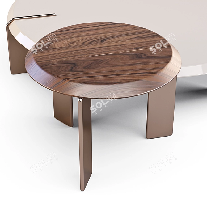 Minotti Keel: Elegant Coffee and Side Tables 3D model image 2