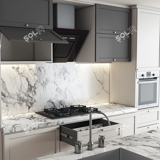 Kitchen_E: 2015 Version, Vray/Corona Render 3D model image 4