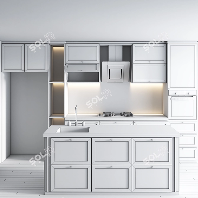 Kitchen_E: 2015 Version, Vray/Corona Render 3D model image 5