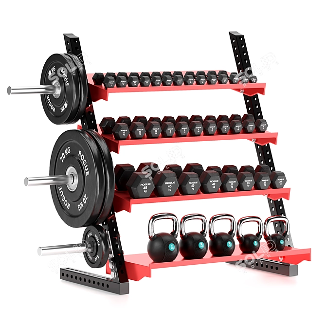 Ultimate Gym Tools Set 3D model image 1