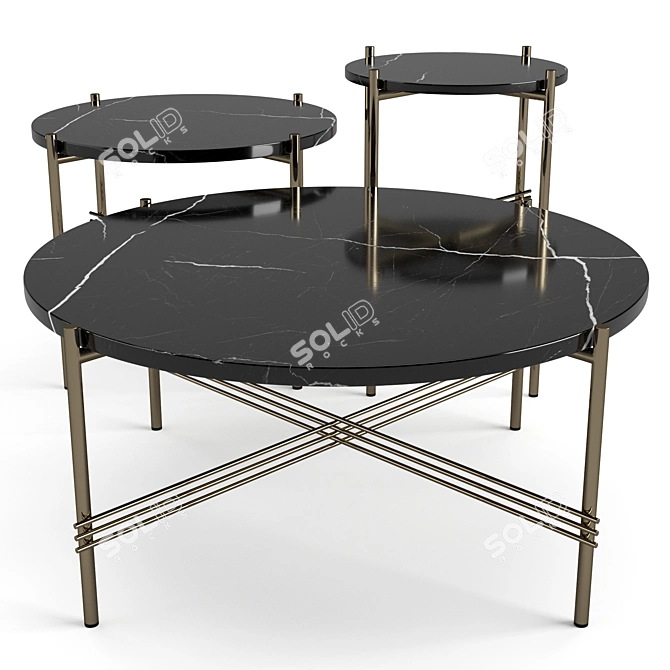 Gubi TS Coffee Tables: Elegant and Versatile Set 3D model image 3