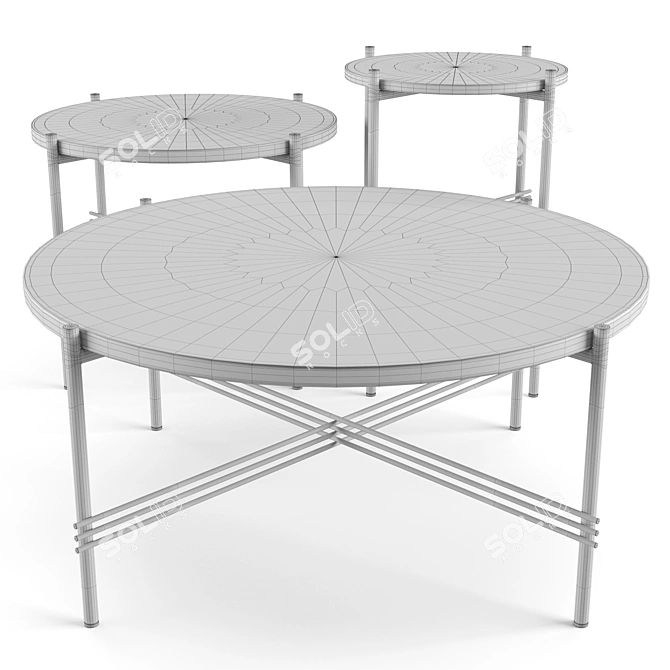 Gubi TS Coffee Tables: Elegant and Versatile Set 3D model image 6