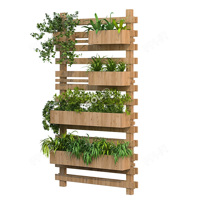 Vertical Plant Stand Set - Elegant and Functional 3D model image 3