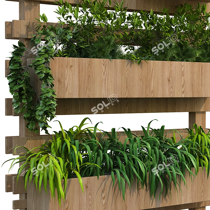 Vertical Plant Stand Set - Elegant and Functional 3D model image 6