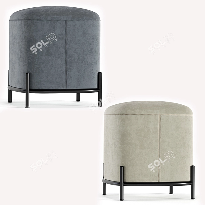 Modern Pawai Pouf Set 3D model image 3