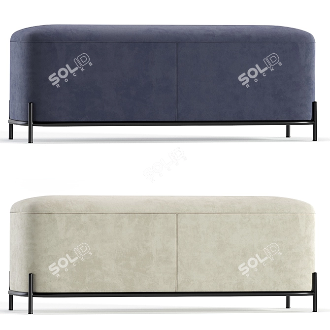 Modern Pawai Pouf Set 3D model image 5