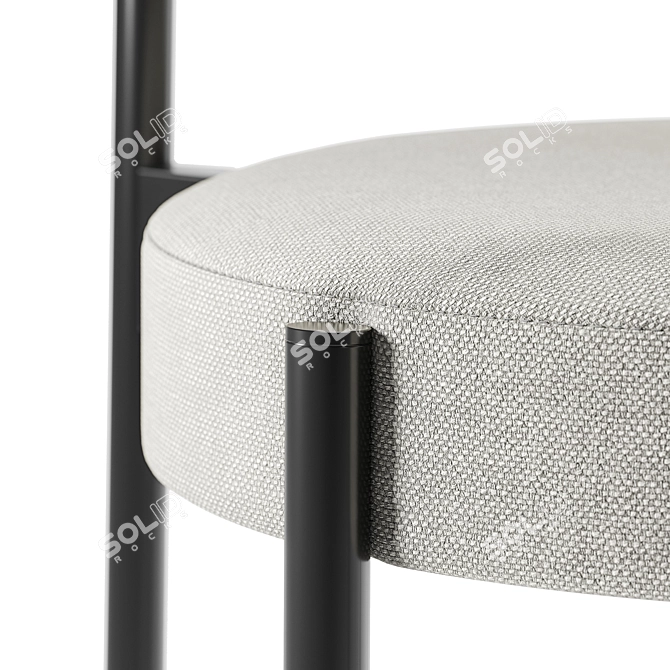 Beige Barstool by Verner Panton 3D model image 11