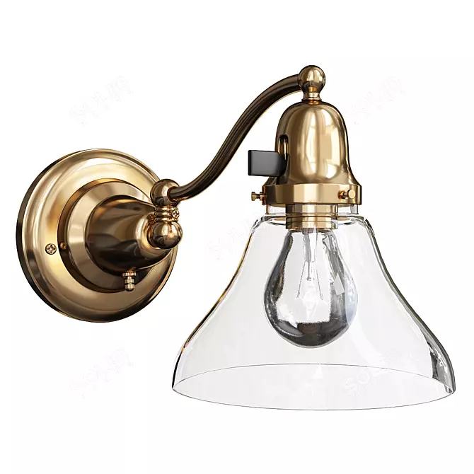 Rose City Swing Arm Sconce 3D model image 1