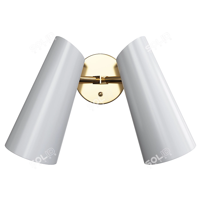 Cypress Double Sconce 3D model image 1