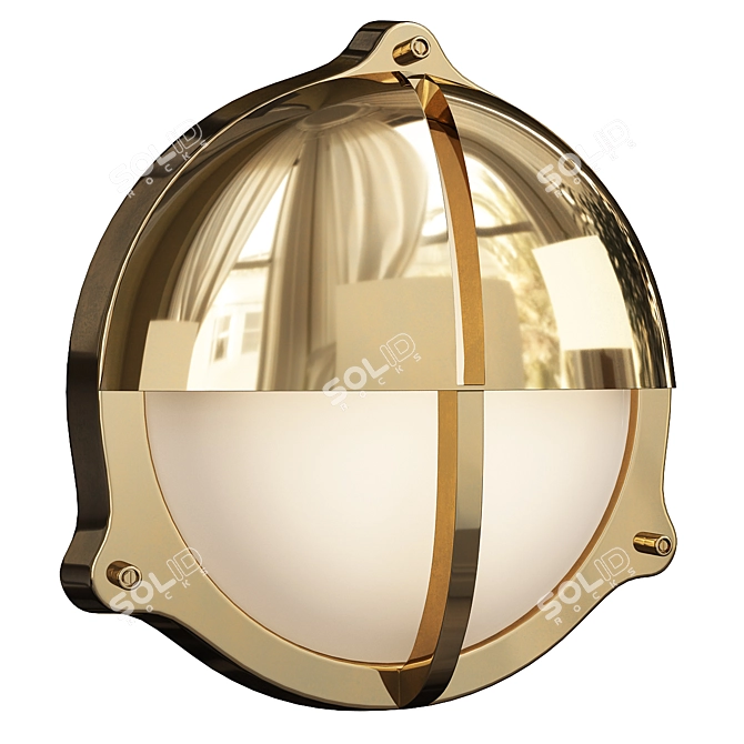 Seabeck Cage Round Bulkhead Sconce 3D model image 1