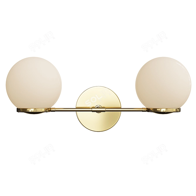 Modern LED Double Sconce 3D model image 1