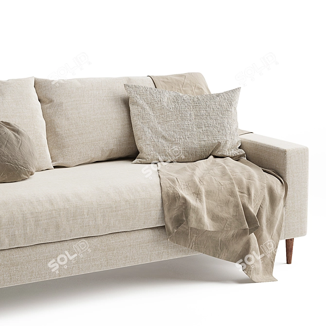 Sleek Sloan Sofa: Modern Comfort, Timeless Elegance 3D model image 2