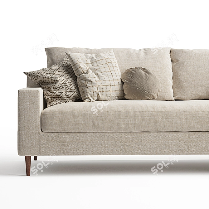 Sleek Sloan Sofa: Modern Comfort, Timeless Elegance 3D model image 4