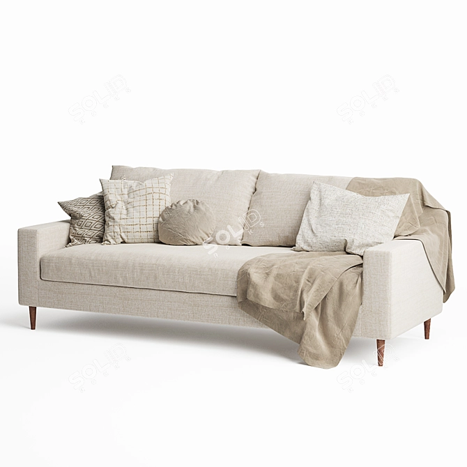 Sleek Sloan Sofa: Modern Comfort, Timeless Elegance 3D model image 5