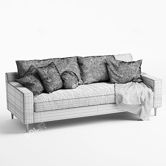 Sleek Sloan Sofa: Modern Comfort, Timeless Elegance 3D model image 7