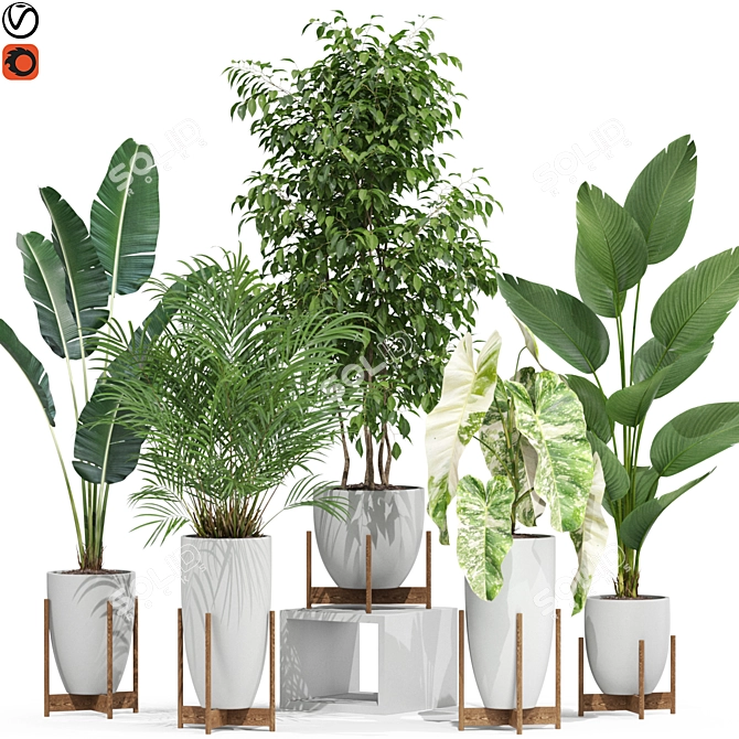 Botanic Bliss: Lush Gardenscape Collection 3D model image 1