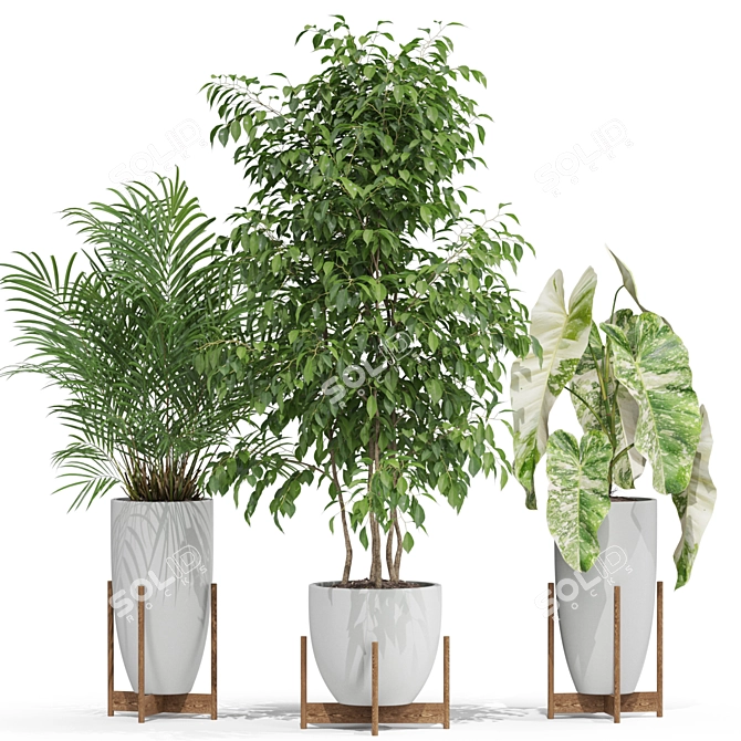 Botanic Bliss: Lush Gardenscape Collection 3D model image 2