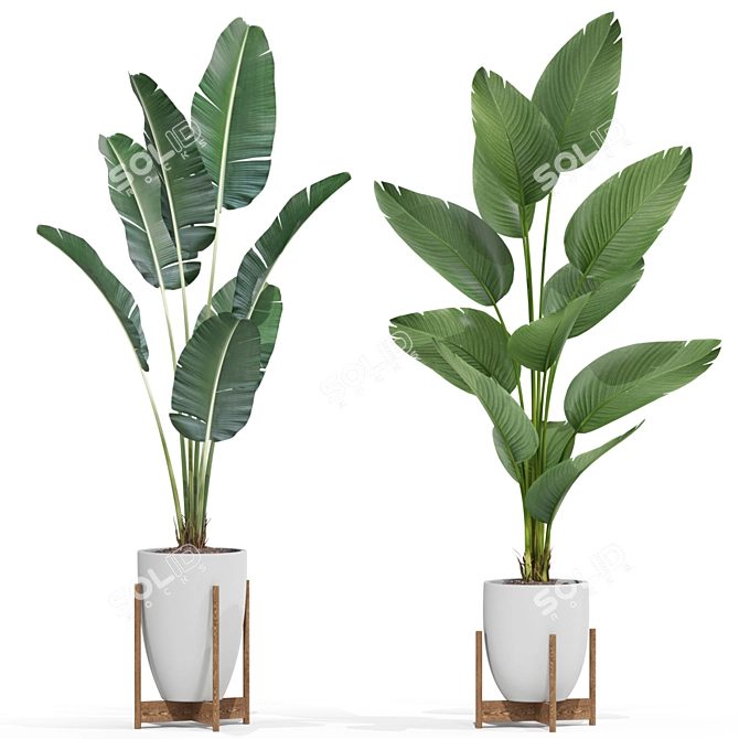 Botanic Bliss: Lush Gardenscape Collection 3D model image 3