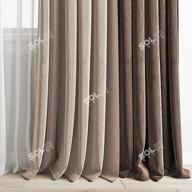 Polygonal Curtain Model 3D model image 3