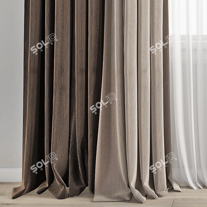 Polygonal Curtain Model 3D model image 6