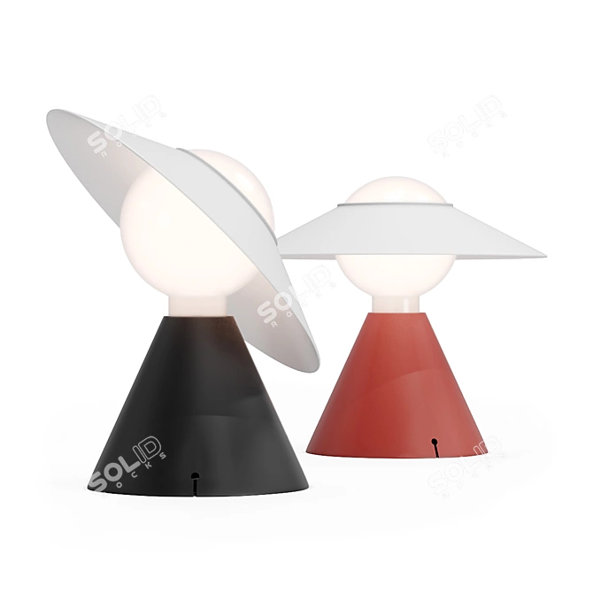 Elegant Linea Light Fante Lamp 3D model image 1